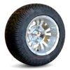 10-Inch-vampire-silver-machined-aluminum-golf-cart-wheels-10x7-with-18-inch-tall-205/50-10-dot-low-profile-street-tires-arisun-cruze-set-of-4