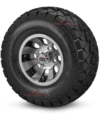10-in-Revolver-Black-Machined-Wheels-22-10-10-DOT-AT-Trail-Fox-Tires-combo-ezgo-clubcar-yamaha-petesgolfcarts