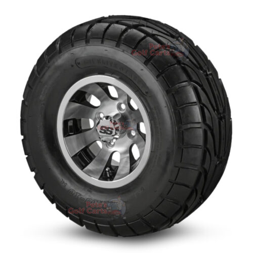 10-in-Revolver-Black-Machined-Wheels-22-10-10-DOT-Street-Tires-combo-ezgo-clubcar-yamaha-petesgolfcarts
