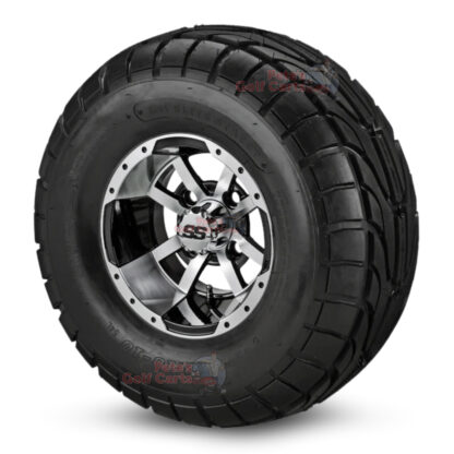 10-in-Storm-Trooper-Black-Machined-22-10-10-DOT-Street-Tires-combo-ezgo-clubcar-yamaha-petesgolfcarts