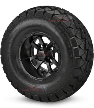 10-in-Storm-Trooper-Matte-Black-Wheels-22-10-10-DOT-AT-Trail-Fox-Tires-combo-ezgo-clubcar-yamaha-petesgolfcarts