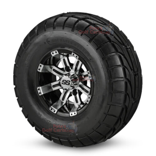 10-in-Tempest-Black-Machined-Wheels-22-10-10-DOT-Street-Tires-combo-ezgo-clubcar-yamaha-petesgolfcarts