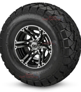 10-in-Terminator-Black-Machined-Wheels-22-10-10-DOT-AT-Trail-Fox-Tires-combo-ezgo-clubcar-yamaha-petesgolfcarts