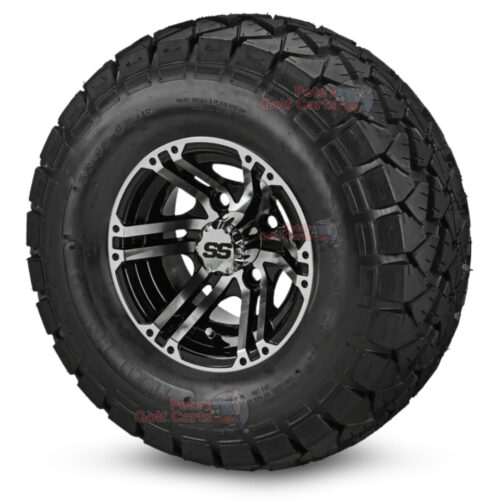 10-in-Terminator-Black-Machined-Wheels-22-10-10-DOT-AT-Trail-Fox-Tires-combo-ezgo-clubcar-yamaha-petesgolfcarts