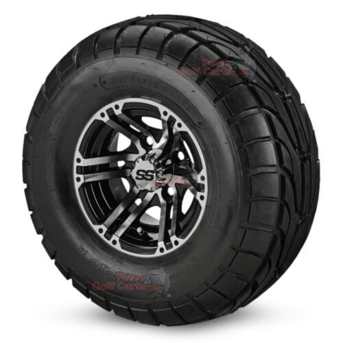 10-in-Terminator-Black-Machined-Wheels-22-10-10-DOT-Street-Tires-combo-ezgo-clubcar-yamaha-petesgolfcarts