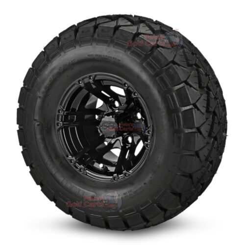 10-in-Terminator-Gloss-Black-Wheels-22-10-10-DOT-AT-Trail-Fox-Tires-combo-ezgo-clubcar-yamaha-petesgolfcarts