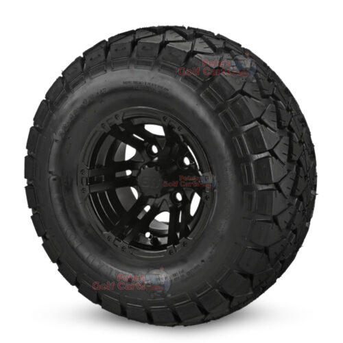 10-in-Terminator-Matte-Black-Wheels-22-10-10-DOT-AT-Trail-Fox-Tires-combo-ezgo-clubcar-yamaha-petesgolfcarts