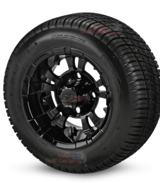 10-in-Vampire-Gloss-Black-Wheels-205-50-10-Deli-Tires-combo-ezgo-clubcar-yamaha-petesgolfcarts