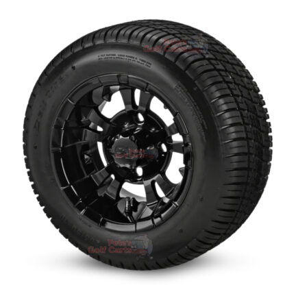 10-in-Vampire-Gloss-Black-Wheels-205-50-10-Deli-Tires-combo-ezgo-clubcar-yamaha-petesgolfcarts