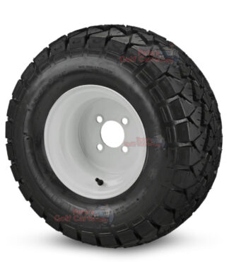 10-in-White-Steel-wheels-22-10-10-DOT-AT-Trail-Fox-Tires-combo-ezgo-clubcar-yamaha-petesgolfcarts