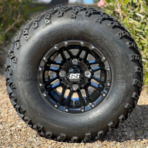 10-inch-HD3-gloss-black-10x7-aluminum-golf-cart-wheels-and-22x11-10-excel-sahara-classic-dot-all-terrain-golf-cart-tires-combo-set-of-4