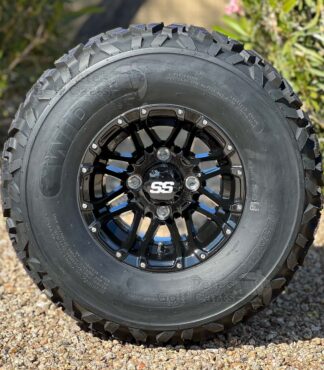 10-inch-HD3-gloss-black-golf-cart-wheels-and-23x11-10-wanda-p3077-8-ply-8ply-off-road-golf-cart-tires-combo-set-of-4-petesgolfcarts-com