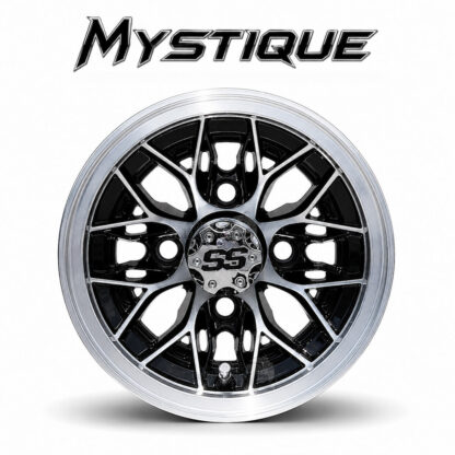 10-inch-Mystique-black-machined-aluminum-golf-cart-wheels-10x7-ET-15-petesgolfcarts