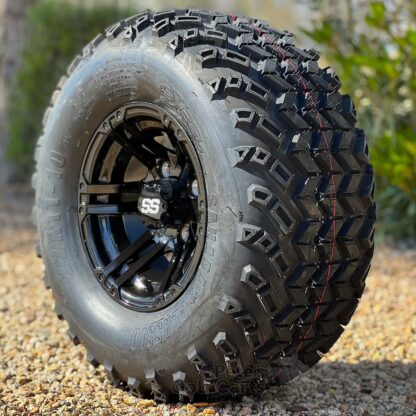 10-inch-Terminator-gloss-black-10x7-golf-cart-wheels-and-22x11-10-excel-sahara-classic-dot-all-terrain-golf-cart-tires-combo-set-of-4-clubcar-ezgo-yamaha