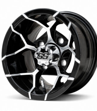 10-inch-Yosemite-black-machined-aluminum-golf-cart-wheels-10x7-petesgolfcarts-4x101.6mm-ezgo-clubcar-yamaha