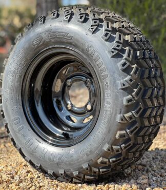 10-inch-black-steel-slotted-golf-cart-wheels-10x7-20x10-10-excel-sahara-classic-dot-all-terrain-golf-cart-tires-combo-set-of-4