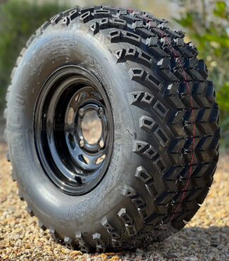 10-inch-black-steel-slotted-golf-cart-wheels-10x7-22x11-10-excel-sahara-classic-dot-all-terrain-golf-cart-tires-combo-set-of-4