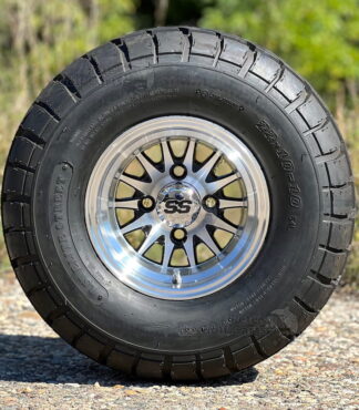 10-inch-phoenix-14-spoke-black-machined-10x7-golf-cart-wheels-and-22x10-10-ELITE-DOT-street-turf-golf-cart-tires-22-inches-tall-clubcar-ezgo-yamaha-petesgolfcarts