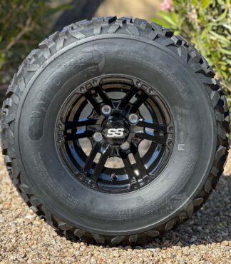 10-inch-terminator-gloss-black-aluminum-golf-cart-wheels-and-23x11-10-wanda-p3077-8-ply-8ply-off-road-golf-cart-tires-combo-set-of-4