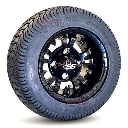 10-inch-vampire-gloss-black-golf-cart-wheels-205:50-10-low-profile-DOT-approved-golf-cart-tires-fits-ezgo-clubcar-yamaha-non-lifted-carts-angle