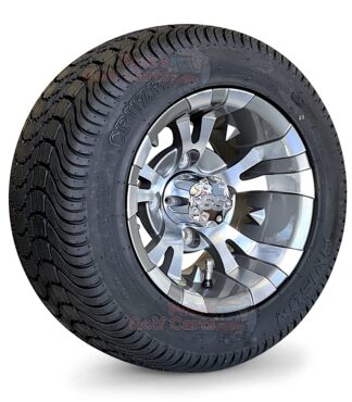 10-inch-vampire-gunmetal-machined-golf-cart-wheels-205:50-10-low-profile-DOT-approved-golf-cart-tires-fits-ezgo-clubcar-yamaha-non-lifted-carts-angle