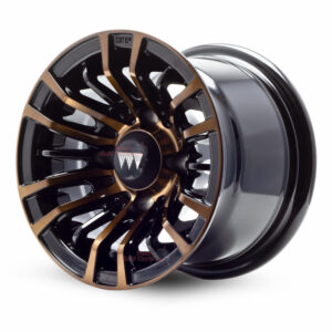 10" Type C Bronze & Black Aluminum Golf Cart Wheels ET-15.5mm | Wheel Mate