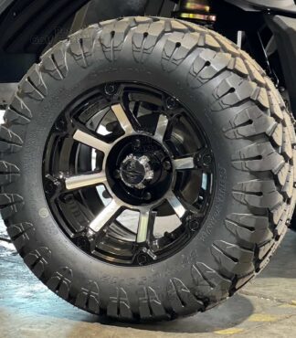 12-inch-Cyclops-Black-Machined-Golf-Cart-Wheels-22x10.5-12-STINGER-dot-approved-All-Terrain-Golf-Cart-Tires-Combo–Set-of-4-22-inches-tall-SGC-Beast-Wheel-Collection