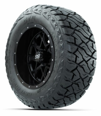12-inch-GTW-Vortex-matte-black-golf-cart-wheels-and-23x10R12-Maverick-Steel-belted-radial-all-terrain-golf-cart-tires-set-of-4-A19-1342-Petesgolfcarts