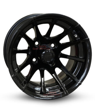 12-inch-RX104-gloss-black-aluminum-golf-cart-wheels-RHOX-12x7-4x4-bolt-pattern-101mm-et-25mm-offset