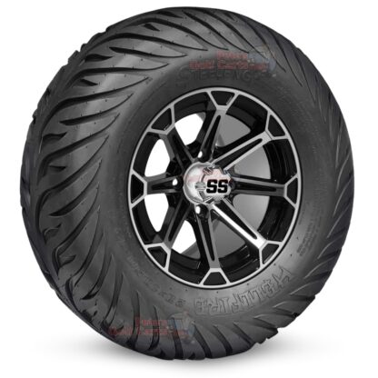 12-inch-Viking-black-machined-golf-cart-wheels-and-23x10.5-12-hellfire-dot-approved-street-turf-tires-combo-ezgo-clubcar-yamaha-petesgolfcarts-BNDL-TR1215-WH1204