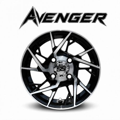 12-inch-avenger-black-machined-aluminum-golf-cart-wheels-12x7-ET-15-petesgolfcarts