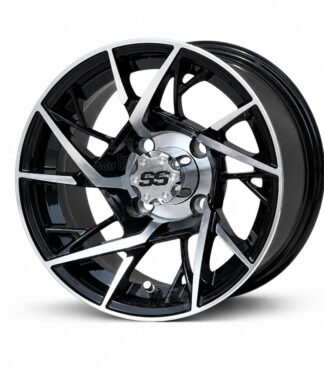 12-inch-avenger-black-machined-aluminum-golf-cart-wheels-12x7-petesgolfcarts