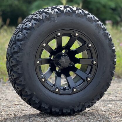 12-inch-beast-matte-black-golf-cart-wheels-12x7-23x10-12-Sierra-Sport-DOT-All-terrain-golf-cart-tires-combo-yamaha-ezgo-clubcar-petesgolfcarts-pgc