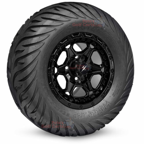12-inch-grizzly-gloss-black-golf-cart-wheels-and-23x10.5-12-hellfire-dot-approved-street-turf-tires-combo-ezgo-clubcar-yamaha-petesgolfcarts-BNDL-TR1215-WH1264