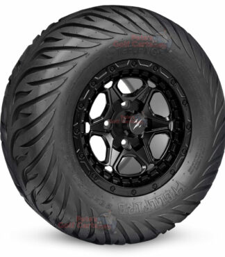 12-inch-grizzly-matte-black-golf-cart-wheels-and-23x10.5-12-hellfire-dot-approved-street-turf-tires-combo-ezgo-clubcar-yamaha-petesgolfcarts-BNDL-TR1215-WH1265