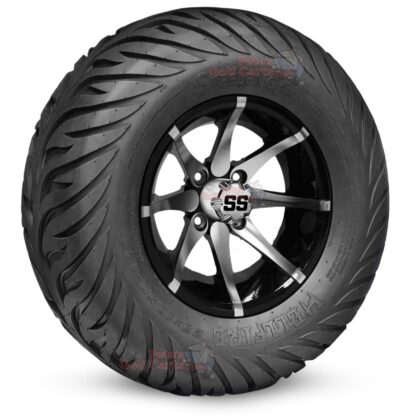 12-inch-kraken-black-machined-golf-cart-wheels-and-23x10.5-12-hellfire-dot-approved-street-turf-tires-combo-ezgo-clubcar-yamaha-petesgolfcarts-BNDL-TR1215-WH1212