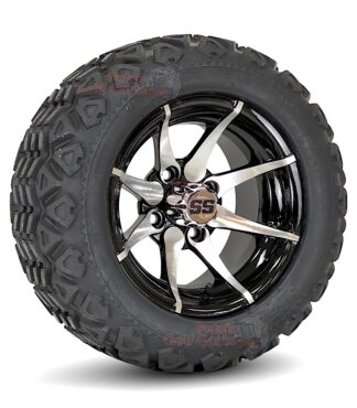 12-inch-kraken-machined-black-aluminum-golf-cart-wheels-20x10-12-20-inch-tall-wanda-DOT-all-terrain-tires-combo
