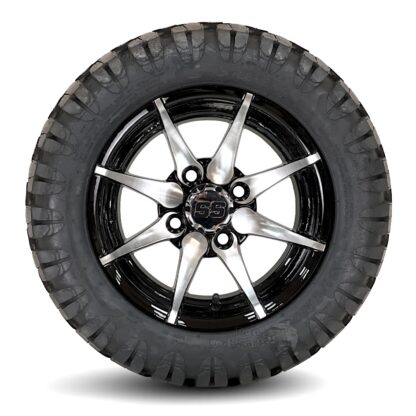 12-inch-kraken-machined-black--golf-cart-wheels-20x10-12-20-inch-tall-dot-STINGER-all-terrain-golf-cart-tires-combo-Set-of-4