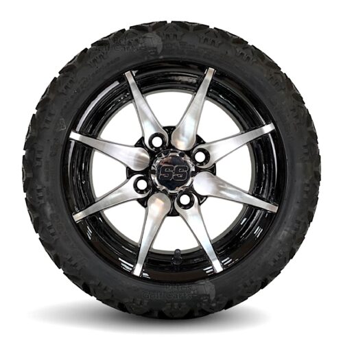 12-inch-kraken-machined-black--golf-cart-wheels-20x10-12-20-inch-tall-dot-all-terrain-golf-cart-tires-set-of-4