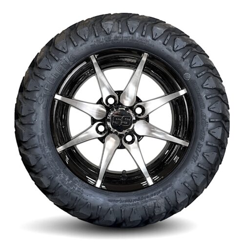 12-inch-kraken-machined-black--golf-cart-wheels-20x10-12-20-inch-tall-mud-terrain-golf-cart-tires-combo-set-of-4