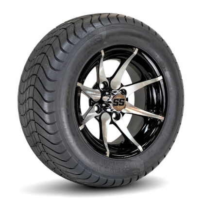 12-inch-kraken-machined-black-golf-cart-wheels-215-50-12-20.5-inch-tall-dot-approved-street-turf-comfortride-golf-cart-tires