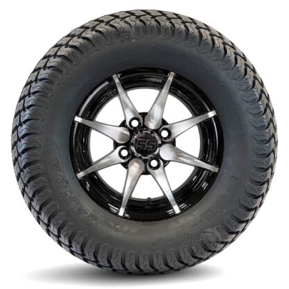 12-inch-kraken-machined-black--golf-cart-wheels-23x10.5-12-23-inch-tall-turf-terrain-golf-cart-tires-combo-set-of-4