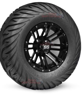 12-inch-lancer-gloss-black-golf-cart-wheels-and-23x10.5-12-hellfire-dot-approved-street-turf-tires-combo-ezgo-clubcar-yamaha-petesgolfcarts-BNDL-TR1215-WH1255