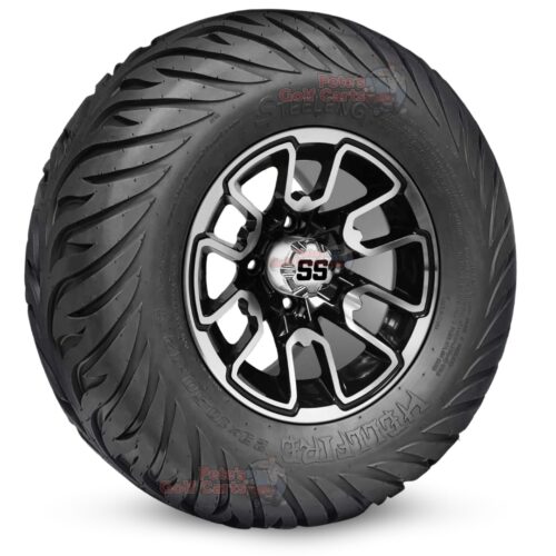 12-inch-lizard-black-machined-golf-cart-wheels-and-23x10.5-12-hellfire-dot-approved-street-turf-tires-combo-ezgo-clubcar-yamaha-petesgolfcarts-BNDL-TR1215-WH1215