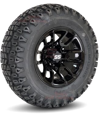 12-inch-lizard-gloss-black-golf-cart-wheels-12x7-and-23x10.5-12-dot-all-terrain-golf-cart-tires-combo