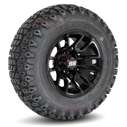 12-inch-lizard-gloss-black-golf-cart-wheels-12x7-and-23x10.5-12-dot-all-terrain-golf-cart-tires-combo