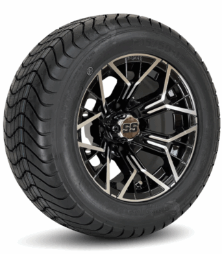 12-inch-mantis-machined-black-golf-cart-wheels-215:50-12DOT-comfortride-street-turf-golf-cart-tires-combo