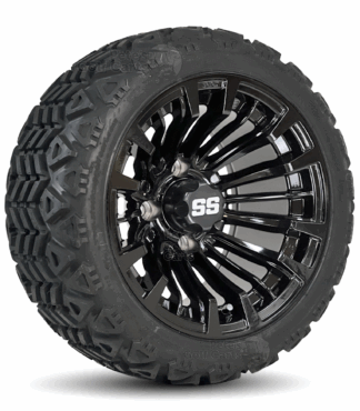 12-inch-matador-gloss-black-golf-cart-wheels-18x8.5-12-18-inch-tall-dot-all-terrain-golf-cart-tires-combo