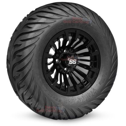 12-inch-matador-gloss-black-golf-cart-wheels-and-23x10.5-12-hellfire-dot-approved-street-turf-tires-combo-ezgo-clubcar-yamaha-petesgolfcarts-BNDL-TR1215-WH1218