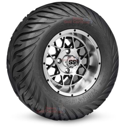 12-inch-matrix-black-machined-golf-cart-wheels-and-23x10.5-12-hellfire-dot-approved-street-turf-tires-combo-ezgo-clubcar-yamaha-petesgolfcarts-BNDL-TR1215-WH1249